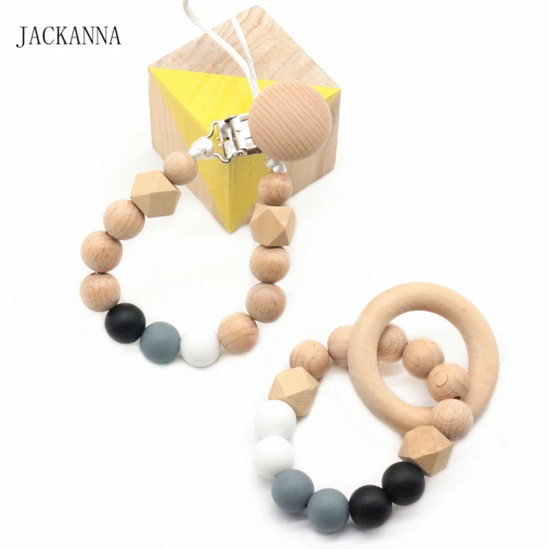 

Infant Baby Pacifier Clips Sets DIY Teething Bracelets Shower Gift BPA Free Attache Sucette Newborn Baby Pacifier Holder Chain