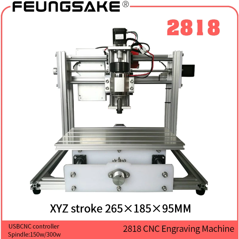 

cnc2818 with ER11,300w spindle wood router diy mini cnc engraving machine,Pcb PVC Milling Machine,GRBL control USBCNC control