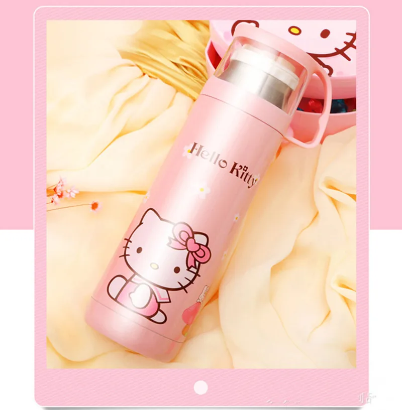1x Hello Kitty Stainless Steel Insulation Cup Doraemon Drinking Bottle 400ml