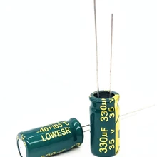 30 шт., 35В 330 мкФ 8*16 электролитический конденсатор с алюминиевой крышкой, 330 мкФ 35В 20
