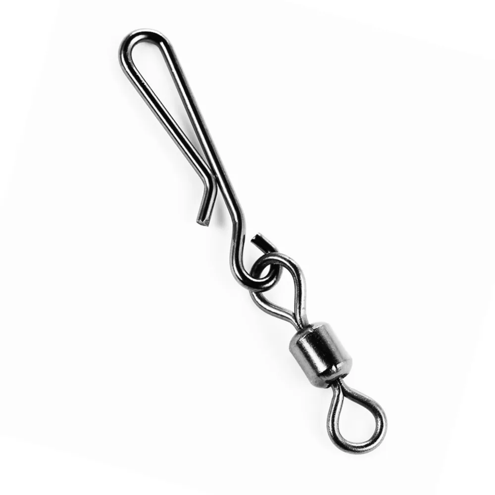 

100pcs Fishing Swivels Rolling Swivel Interlock Snap Size 4 6 8 10 12 Hook Lure Connector Terminal Tackle Swivel Fishing