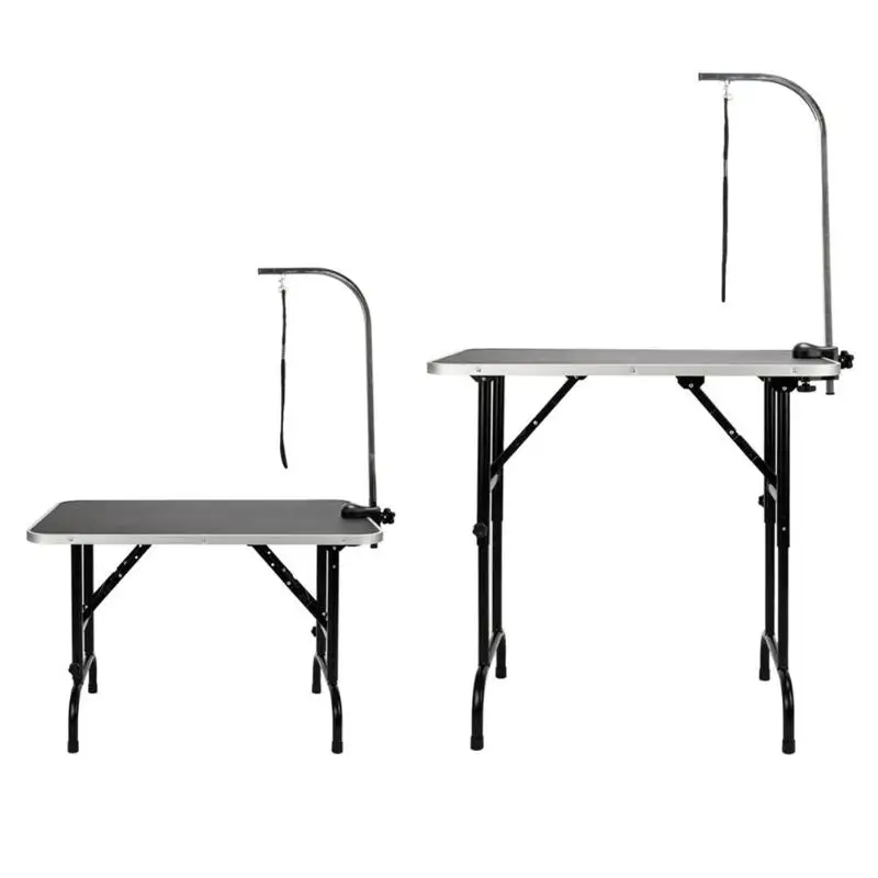 

35 inch Height Adjustable Foldable Pet Grooming Table with Adjustable Arm E5M1