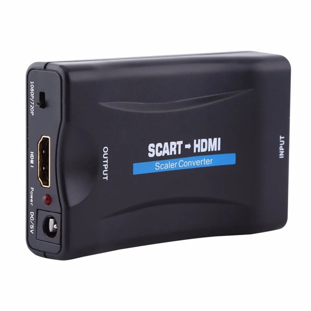 

SCART To HDMI 1080P Video Audio Upscale Converter Adapter for HD TV DVD for Sky Box STB Plug and Play with DC Cable