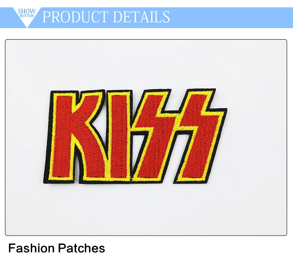 Stripe Kiss Fist Skull Patches For Clothing Small Iron On Badges No Smoking Shoes Embroidered Patches For Clothes (2)
