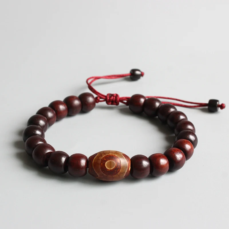 Eastisan натуральный красный шлифовальный браслет с деревянными бусинами тибетский буддийский ручной работы для медитации и молитвы браслет для мужчин и женщин основа для кольца
