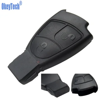 

OkeyTech Remote Car Key Case For Mercedes Benz C E ML S SL SLK CLK AMG Soft 3 Buttons Smart Car Key Replacement Fob Cover for MB