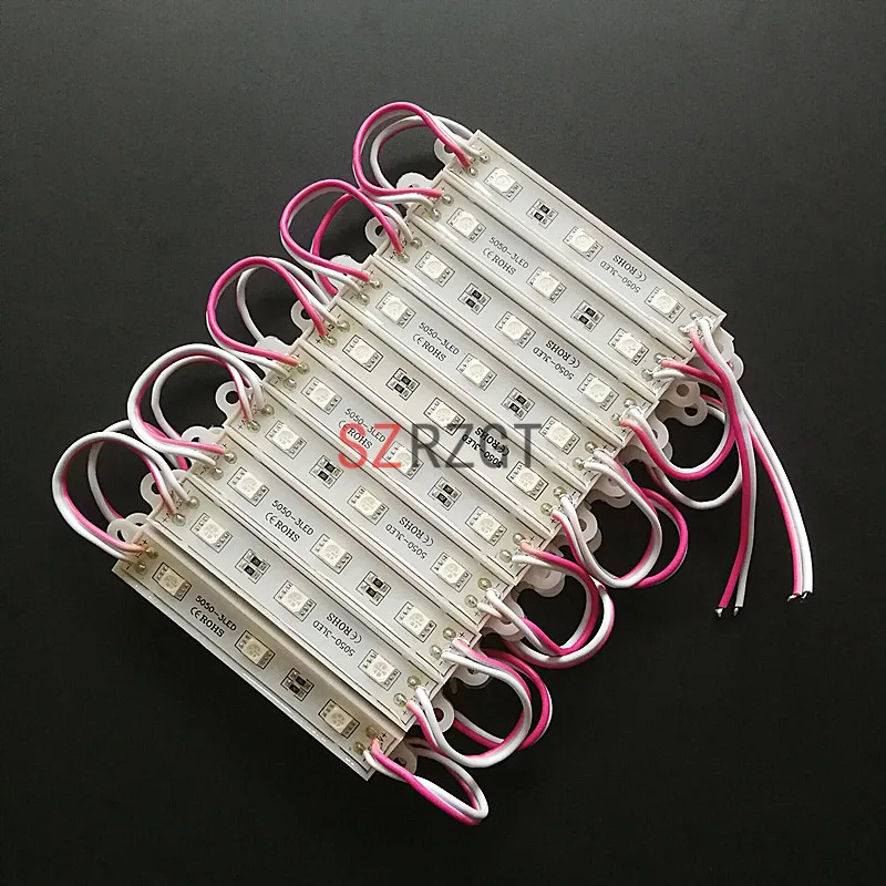 

20PCS LED Module 5050 3 LED DC12V Waterproof Advertisement Design LED Modules Super Bright Lighting White/Warm white/red/green