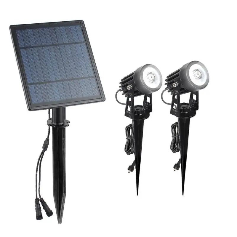 

2pcs Garden LED Solar Lawn Lamp Outdoor Waterproof Landscape Lawn Spotlight Decor