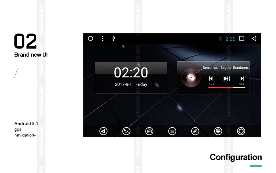 Best Infidnavi IPS Octa core android 8.1car dvd for KIA sportage 2010-2015 gps navigation car radio video stereo multimedia player 9