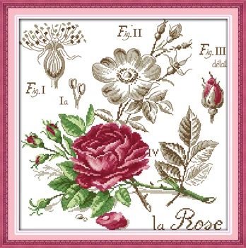 

Roses, counted printed on fabric DMC 14CT 11CT Cross Stitch kits,embroidery needlework Sets Home Decor