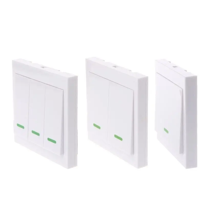 Wall Panel Wireless Remote Transmitter 433MHz RF 1 2 3 Button Remote Control Switch Sticky Smart Wall Panel Transmitter