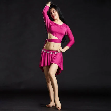 2016 Belly Dance Clothes Women Dance Outfits 2pcs Top and Skirt Modal