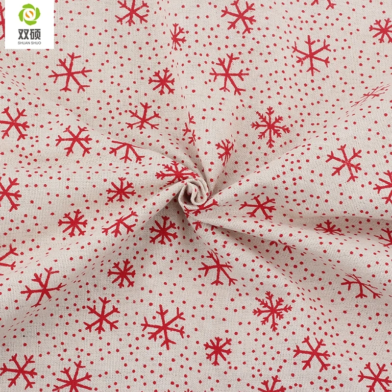 Для печати Рождество Шаблон Хлопок Белье Ткань DIY Рождественские Украшения Ткани Для Лоскутное Занавес Подушки, Подушки 145*50 СМ M73