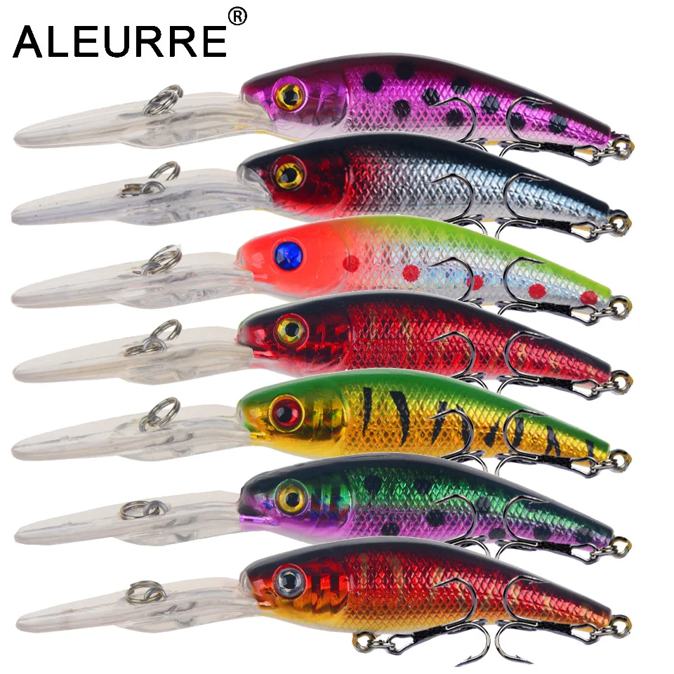 

9.5cm 9g Minnow Wobbler Hard Bait Long Lip Isca Artificial 3D Eyes Crankbait DeepWater Fsihing Lure Pesca Leurre Peche