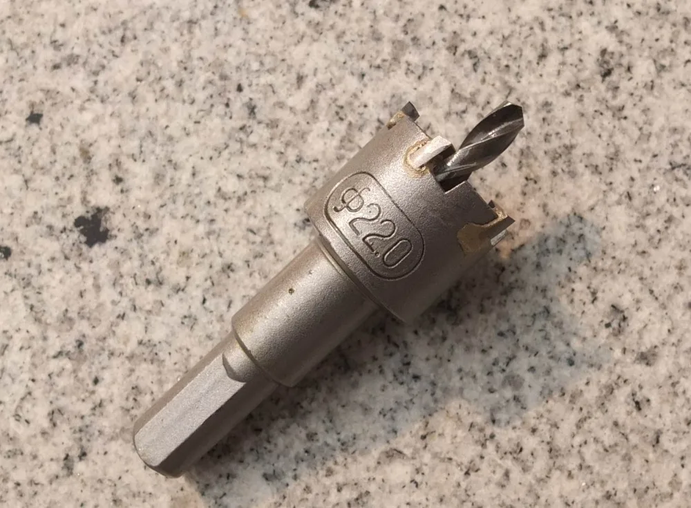 22MM Tungsten Carbide tipped Stainless Steel Sheet Cutter Core Drill