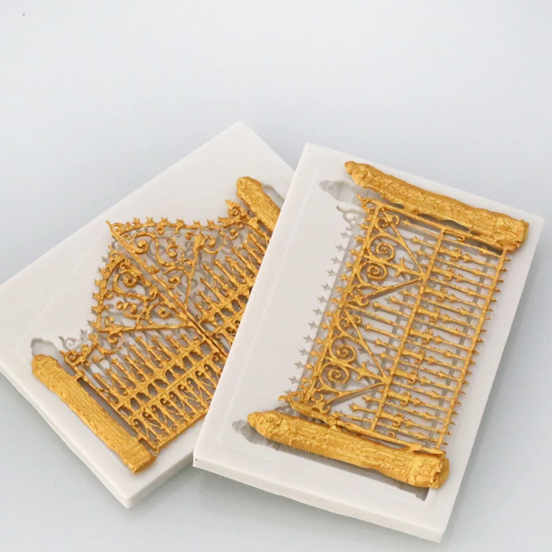 

Door Fence Shape Fondant Cake Decorating Mold Sugarcraft Mold Chocolate Biscuits Embossed Mould DIY Baking Pastry Kitchen Tool