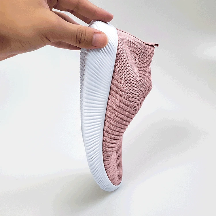 Women sneakers knitted breathable knitting flat shoes woman slip on women vulcanized shoes sports female summer loafers shoes - Persian World wide Products