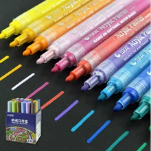 12/24 цветов акриловая краска маркер ручка водная краска водостойкая акриловая краска для ткани Стекло Керамическая художественная краска инструмент