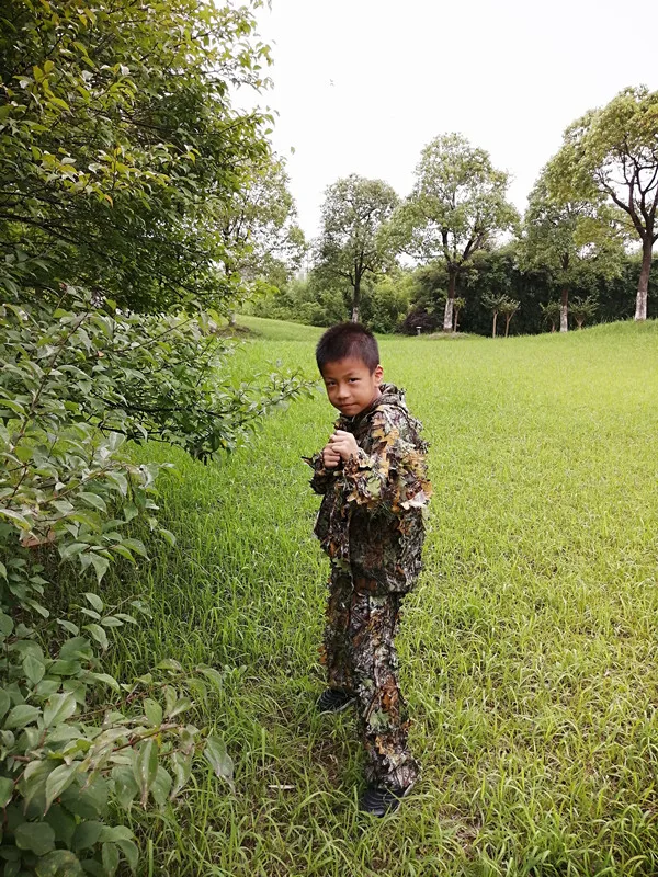 

Children's new 3D leaf camouflage suit Geely suit Bird watching suit Shooting camouflage Hunting clothes and pants