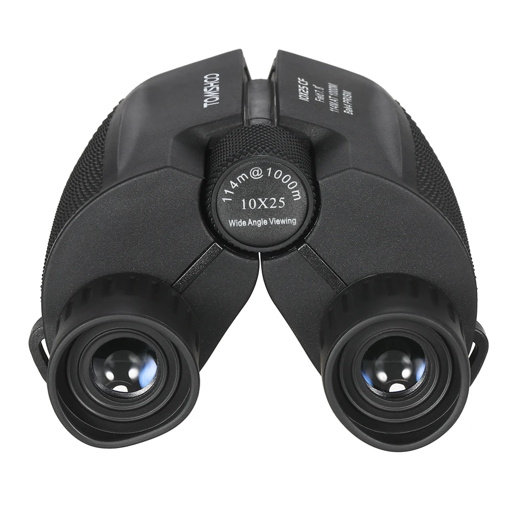 TOMSHOO عالية بالطاقة 10x25 المدمجة مجهر الرياضة في الهواء الطلق تليسكوب مزود بمنظار ثنائي جيب نطاق ل مراقبة الطيور الحفل