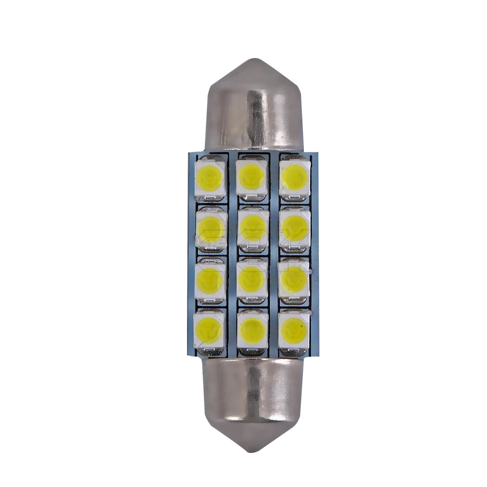 Бесплатная доставка 100 шт./лот гирлянда 12smd 1210 3528 led c5w 31 мм 36 39 41 Светодиодная