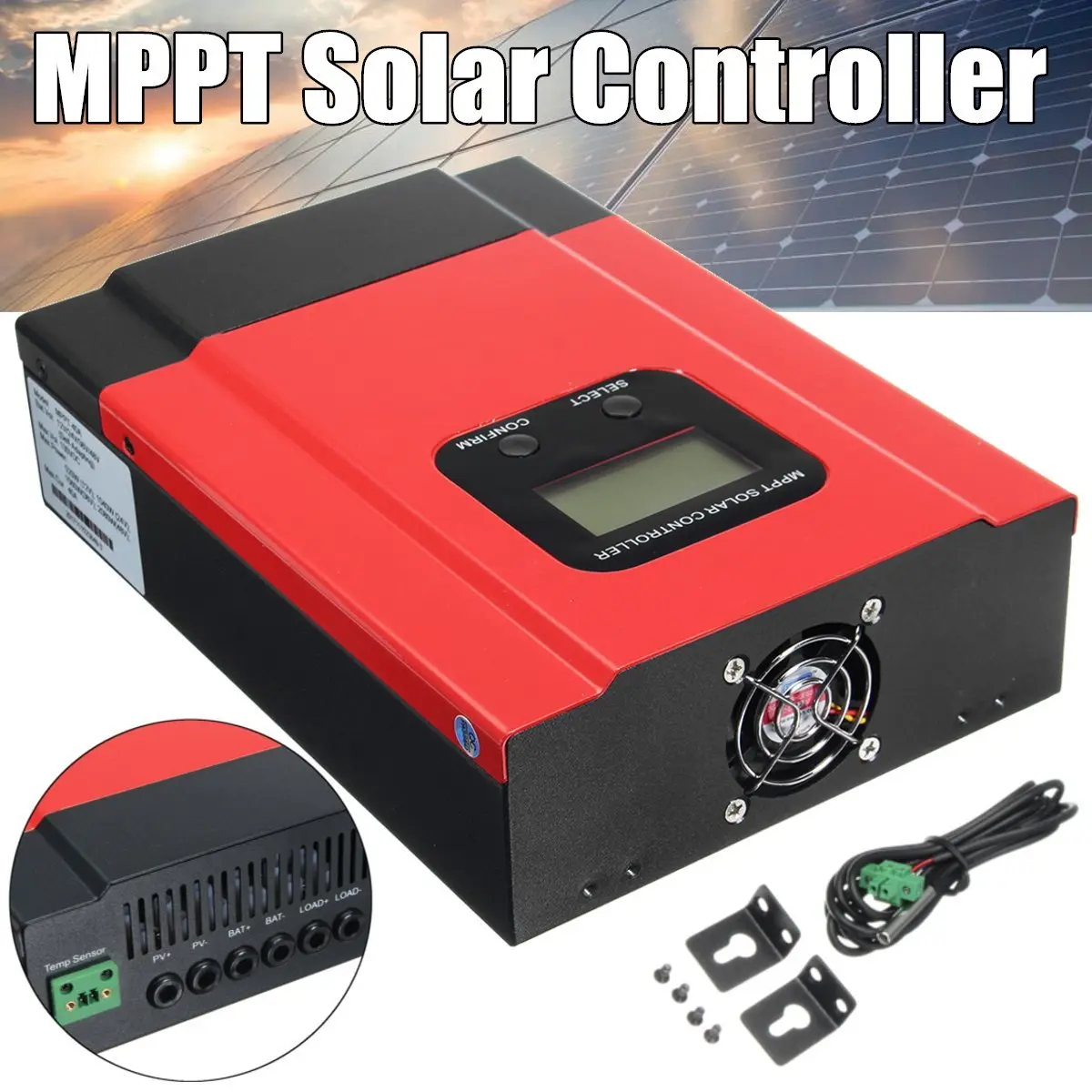 

40A Smart MPPT Solar Charge Controller DC 12V 24V 36V 48V Auto Can With LCD WIFI Mobile APP 40A