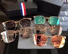 Alta calidad de La Vendimia gafas de sol gafas ópticas marco gafas de metal gafas de Miopía Gafas graduadas Gafas de Sol UV400