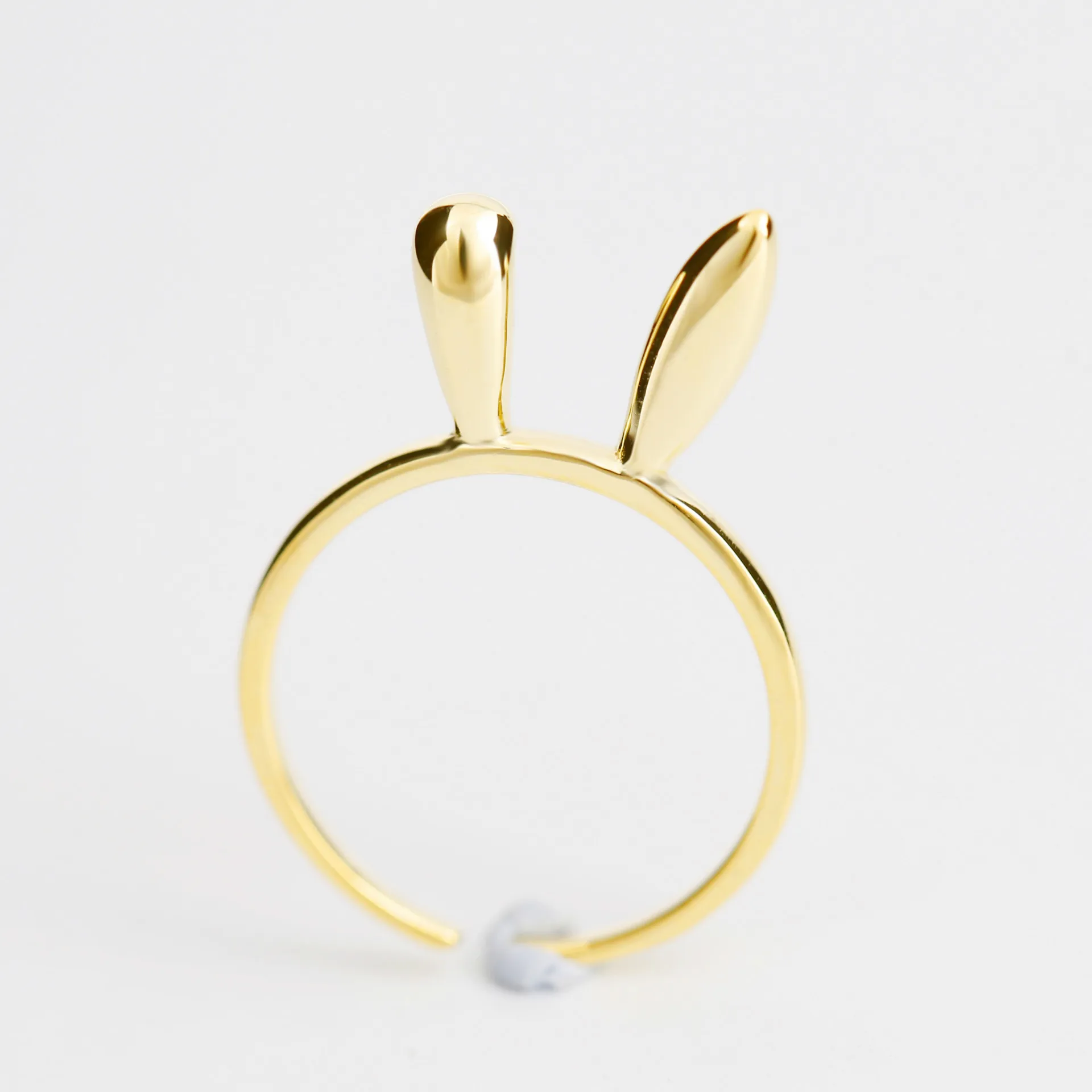 rabbit ear Rings 100% Sterling 925 silver Jewelry Vintage Adjustable rings for women gift
