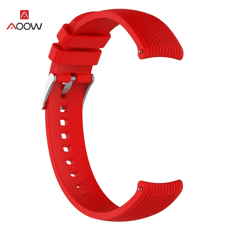 20 мм силиконовый ремешок для часов samsung Galaxy Watch 42 мм версия розовый черный красный полосатый браслет ремешок для SM-R180 gear Sport