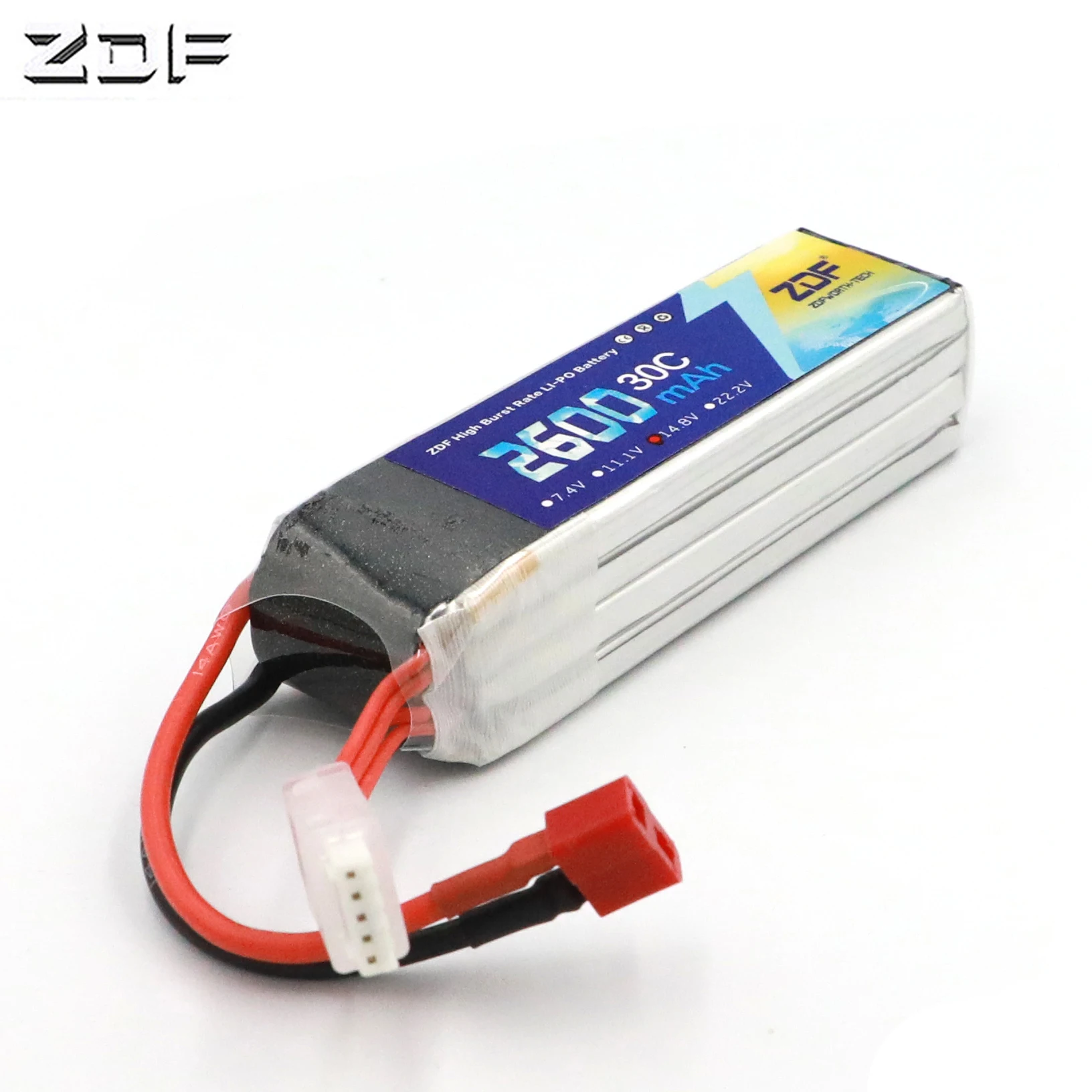 

ZDF 4S LiPo battery 14.8V 2600mAh 30C For RC Airplane Quadrotor Helicopter Drone Li-ion battery