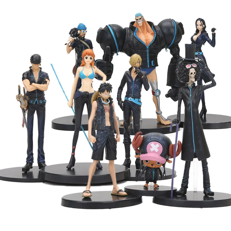 

3pcs/lot Anime One Piece Gold Ver Monkey D Luffy Tony Tony Chopper Brook Sanji Nami Zoro Robin Usopp PVC Action Figure Toys Doll