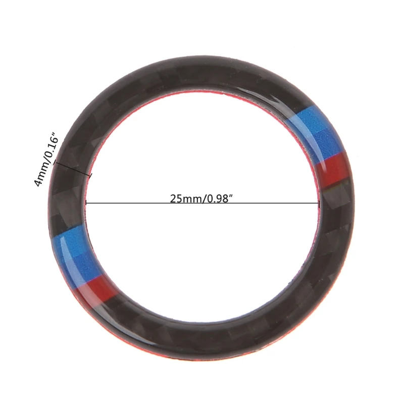New Carbon Fiber Key Start Button Ring Decor Trim For BMW 3 Series E90 / E92 / E93ping Support