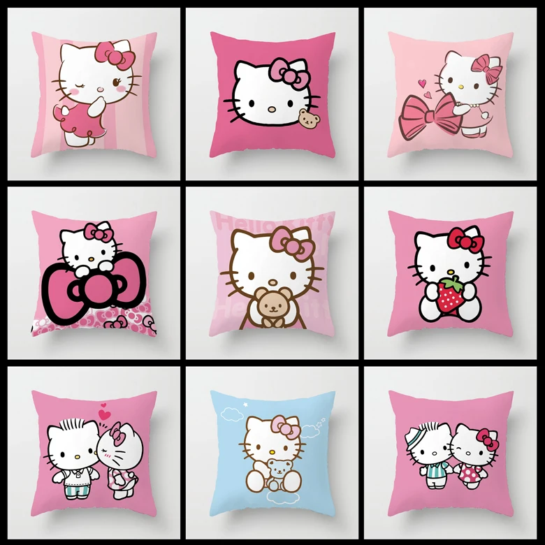 27 Styles 40*40cm 3D Hello Kitty Pillow KT Cat Pillow Cute Pink Cat