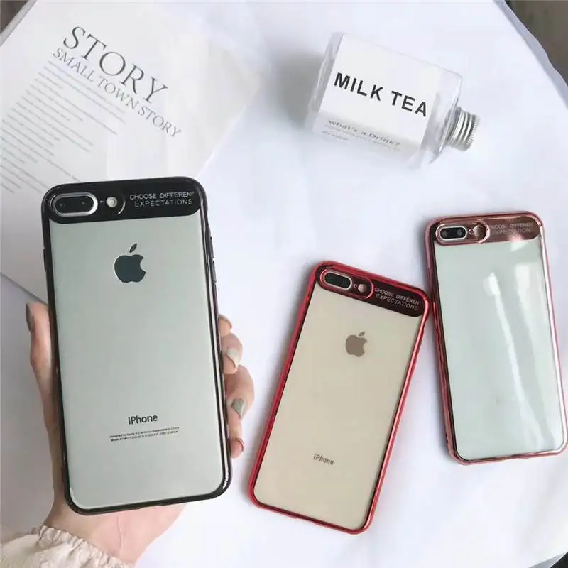 

2019 Ice Color Plating For Iphone 6 6S 7 8plus X Xs Xr Xsmax Tpu Soft Shell Protective Case