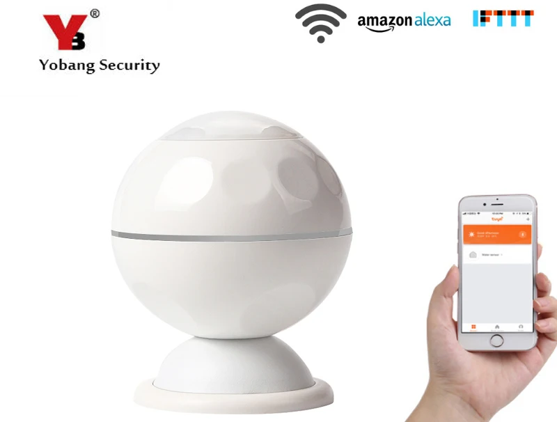 

YobangSecurity Wifi Wireless Passive Infrared Motion Sensor Alarm PIR Motion Dectector For Smart Home Automation APP Control