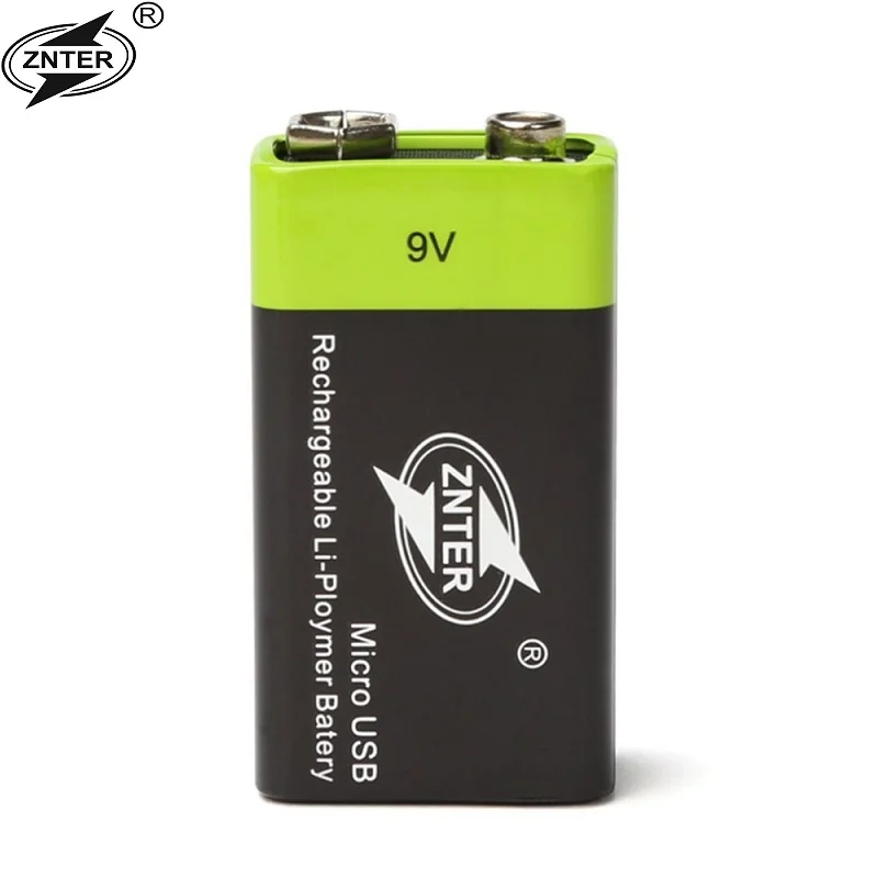 

4PCS Hot-selling ZNTER 9V 400MAH Rechargeable Batteries For Smoke detectors Wireless Microphones Drop shipping