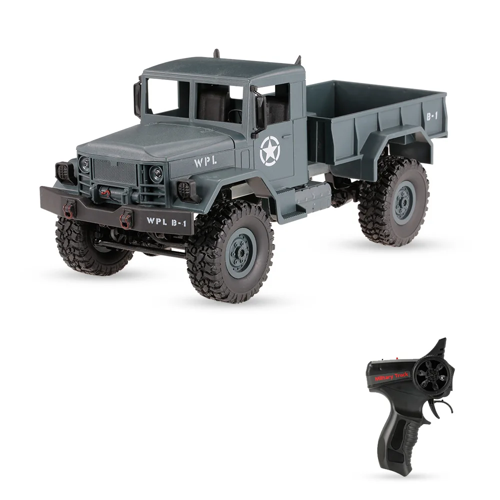 

WPL B-14 1/16 2.4GHz 4WD RC Crawler Off-road Military Truck Car with Headlight RTR