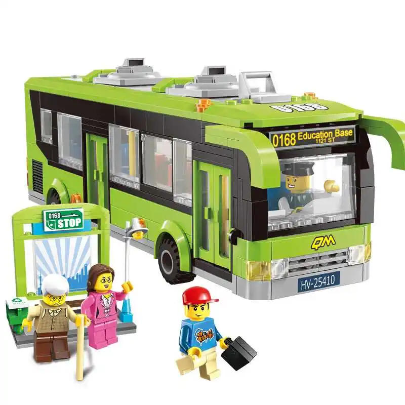 

418PCS City Bus Station Building Blocks Educational Bricks Action & Toy Figures Kids Toys Compatible With Legoings