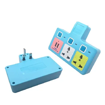 

UK plug Independent Switch Travel Adapter Wall Power Socket 2AC Universal Outlet 5V 2A 2USB Charger Ports Extension Socket