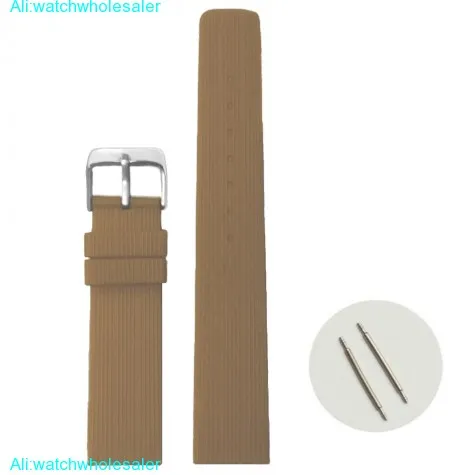20mm Fashion Brown Silicone Jelly Rubber Lady Men Watch Band Straps WB1071Z20JB