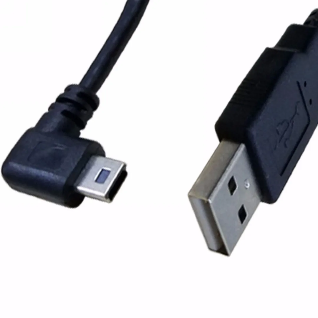 Универсальный USB 2,0 A штекер для мини 5 Pin Левый Угловой Штекер кабель для передачи данных Шнур 1,5 м/5F 3 м/10F мужской цифровой кабель для передачи данных Аксессуары