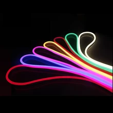Складной фонарик неоновая трубка Luz 1 м-10 м AC 220 В гибкий, светодиодный RGB полосы света для вечерние свадебные украшения Гибкая канатная трубка