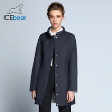 ICEbear 2018 Single Breasted Side Pockets With Closed Zipper Autumn Jacket Women Coat Cotton Padded Slim