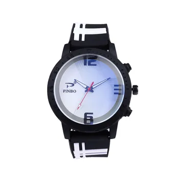 

PINBO Fashion Casual Brand Men Watches Simple Sport Silocone Strap Buckle Mens Clock Quartz Wrist Watches relogio masculino