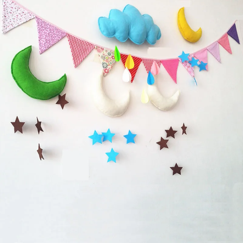 الطفل الوليد النوم غرفة شنقا تمطر الغيوم القمر شكل وسادة الطفل طفل السرير غرفة الديكور الأميرة صورة اللعب