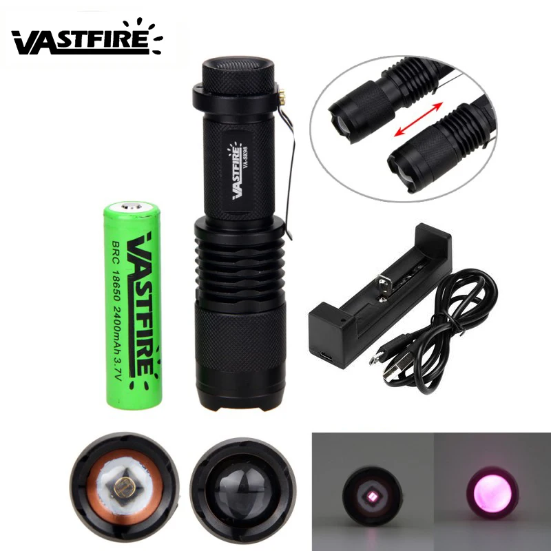 

LED Tactical Flashlight 940Lumen Zoomable Lanterna LED Torch Flashlights For 18650 Rechargeable Battery With Usb Battery Charger