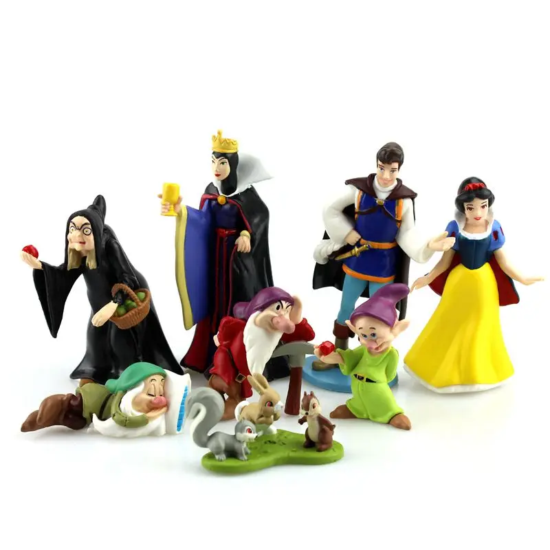 Disney Классические игрушки 8 шт./компл. 5 10 см ПВХ Принцесса Белоснежка и семь