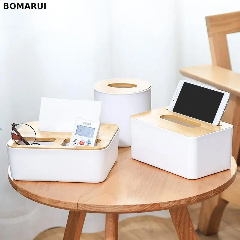 

Napkin Holder Solid Wood Square Shape Wooden Plastic Tissue Box Case Home Kitchen Paper Holdler Storage Box Accessories