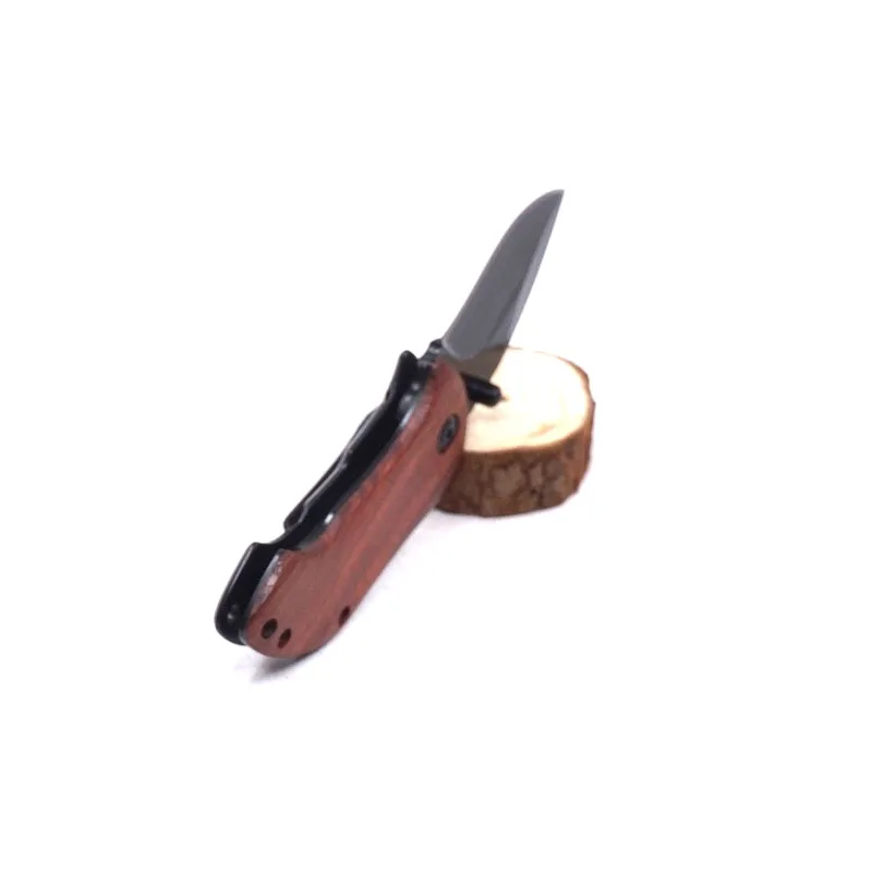 Маленький складной тактический нож, нож для выживания на открытом воздухе, походные боевые охотничьи карманные ножи с деревянной ручкой, многофункциональные инструменты для защиты