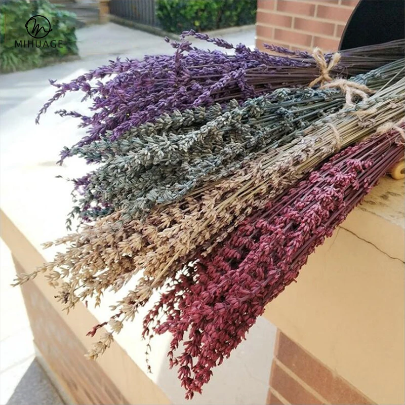 

MiHuaGe Lavender Eternal Flower DIY Handmade Flowers Cafe Club Living Room Home Decoration Lavender Everlasting Dried Flower